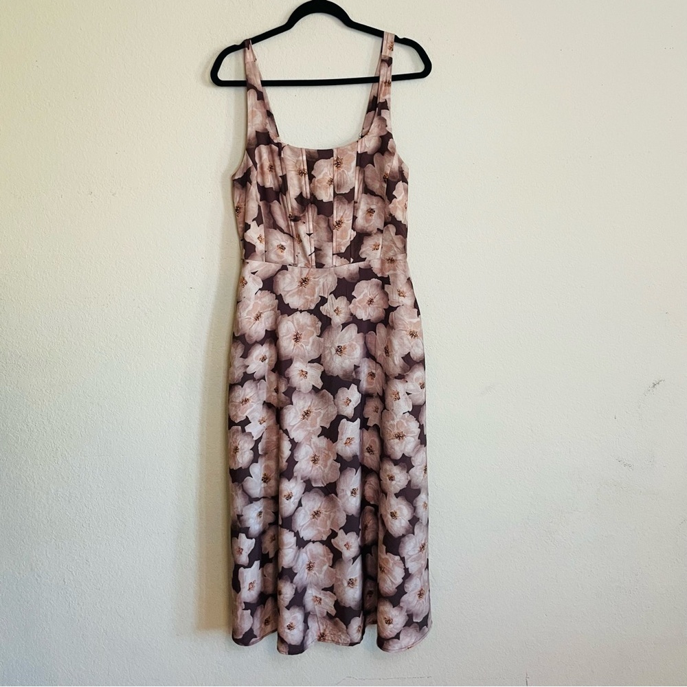 Mellowday woman’s Floral Sleeveless Dress size M Fall Winter flowy feminine - Picture 2 of 11